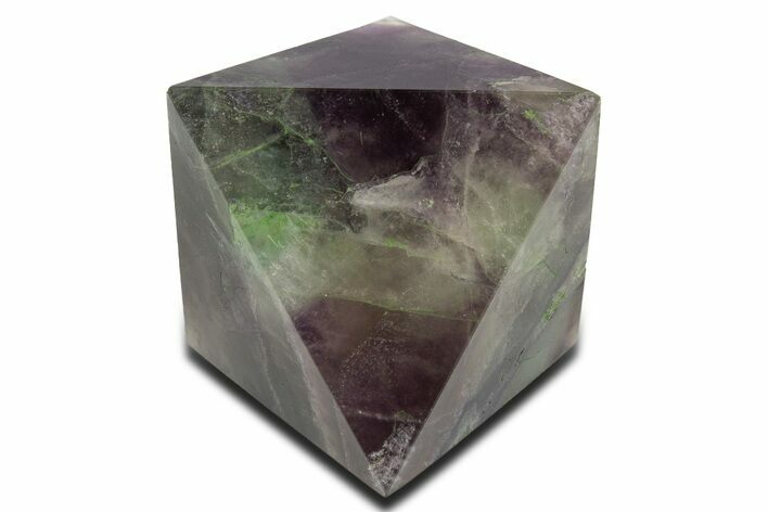 Polished Colorful Fluorite Octahedron - China #322954